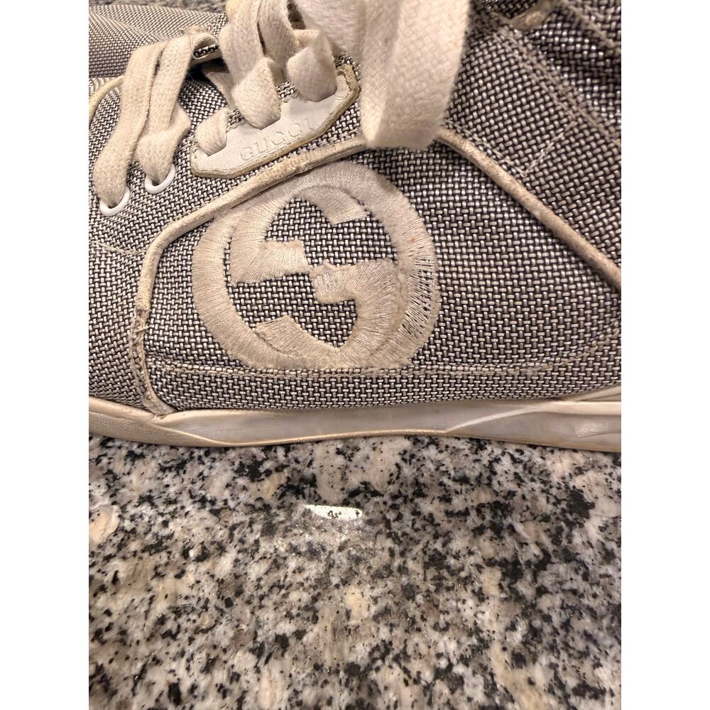 Gucci Bailing Fabric & Nappa Moorea Interlocking G High-Top Sneakers 12 - Picture 8 of 12